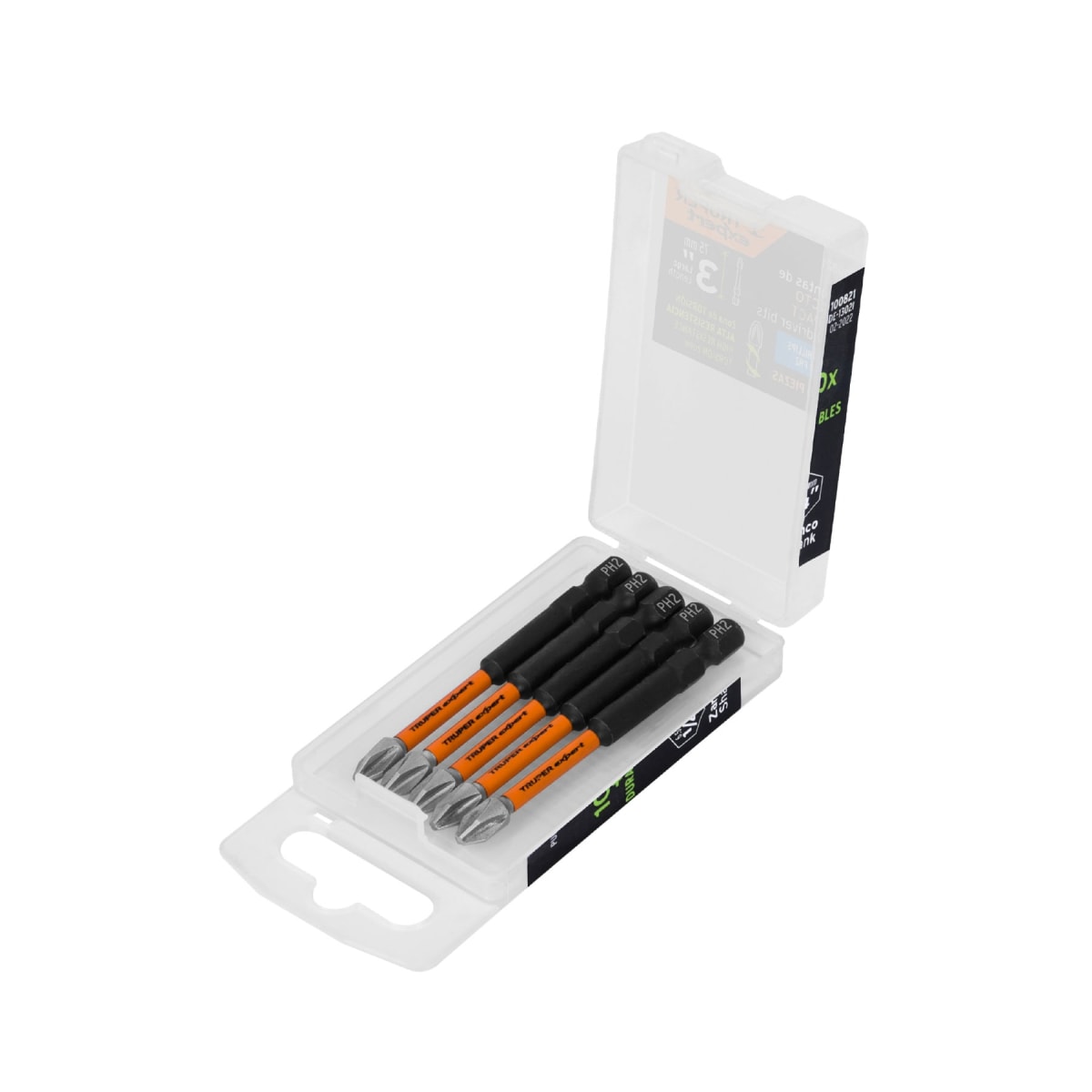 Juego De 5 Puntas De Impacto Phillips Ph2 X 3”,Truper Expert 0