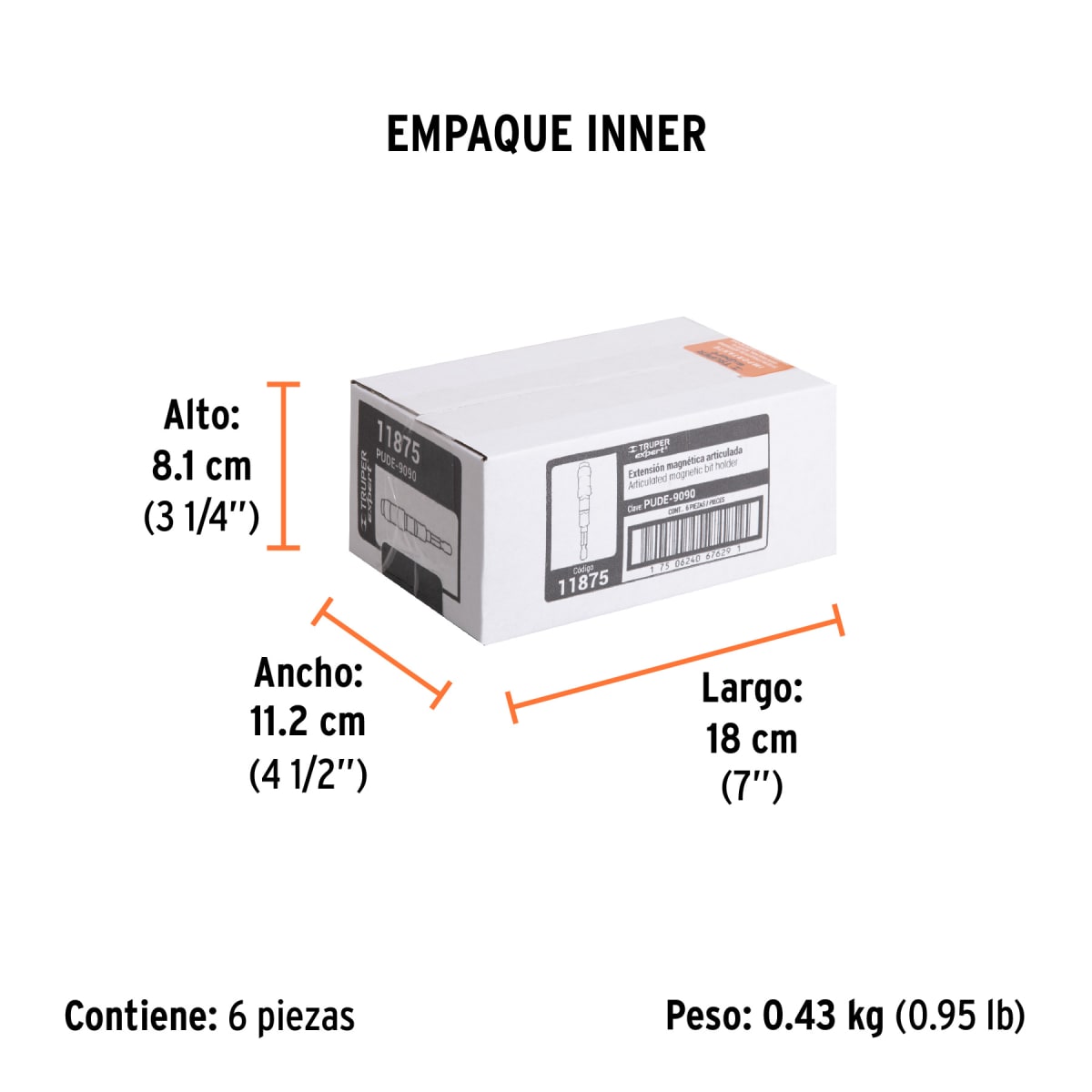 Adaptador Magnético Para Puntas , Cambio Rápido, 90 Mm, 11875 Truper6