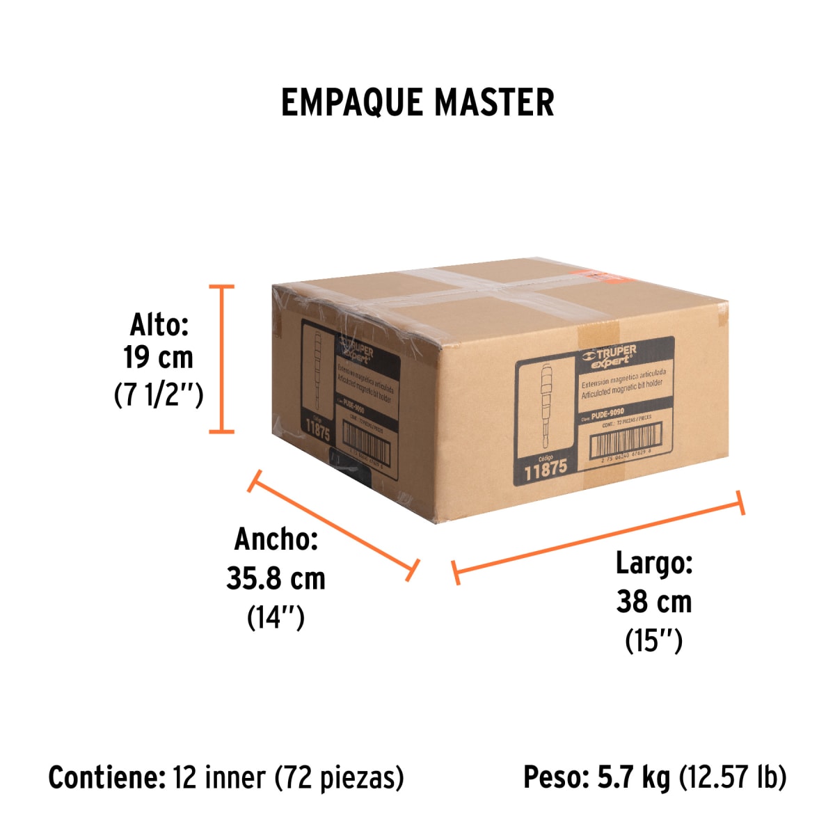 Adaptador Magnético Para Puntas , Cambio Rápido, 90 Mm, 11875 Truper7