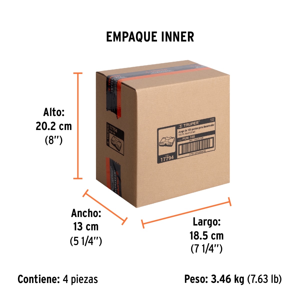 Juego De Bits y Adaptadores 100 Piezas Truper 179946