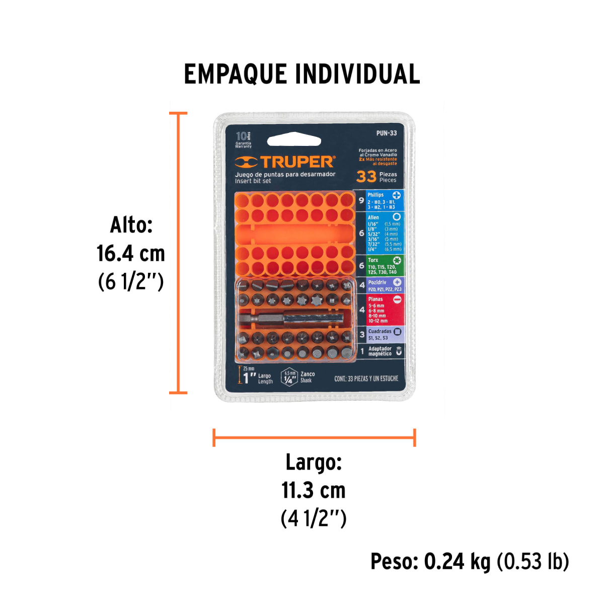 Juego De Bits y Adaptadores 33 Piezas Truper 177884