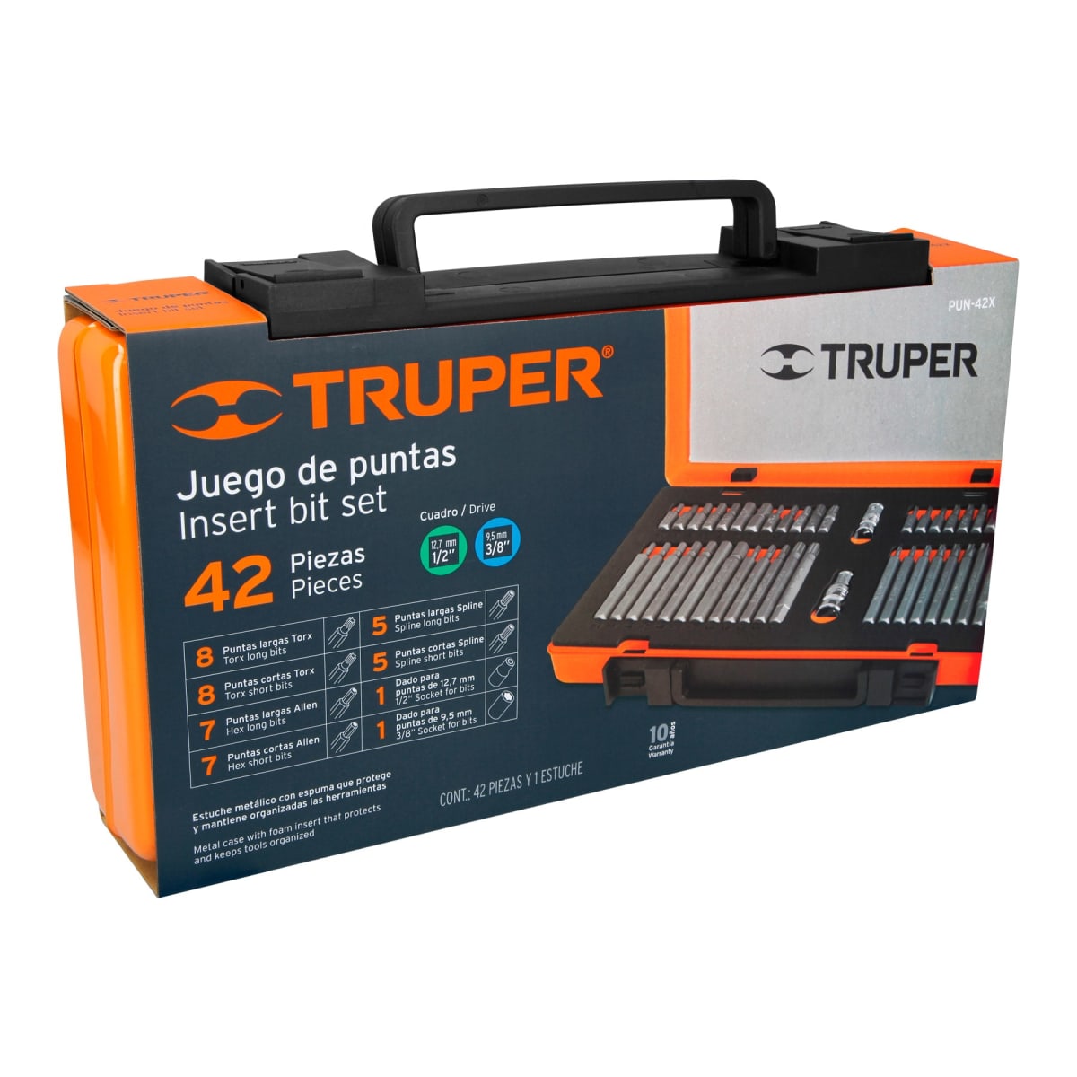 Juego De  Adaptadores y Bits 42 Piezas Truper 178095