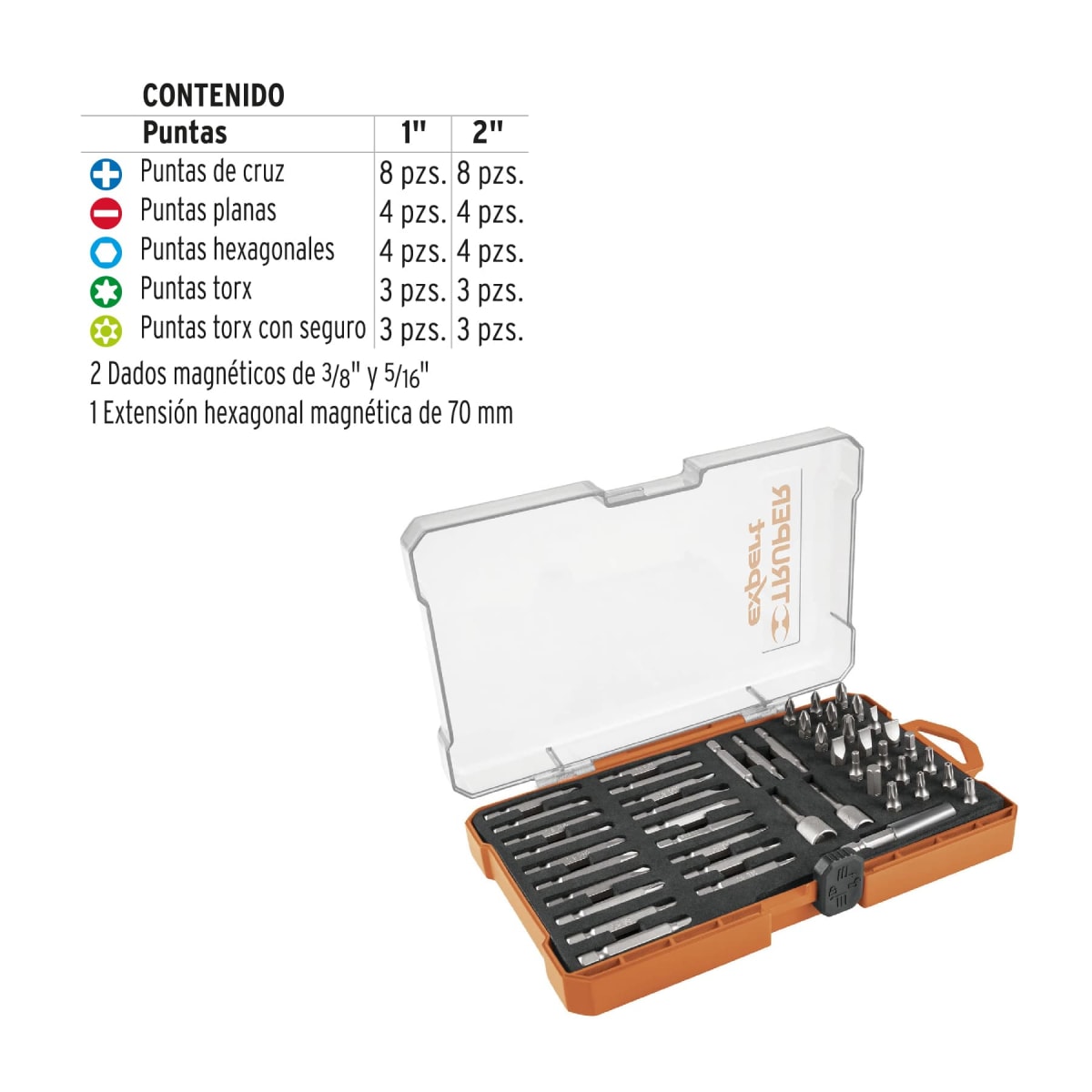 Juego De Bits Y Adaptadores 47 Piezas Truper 118952
