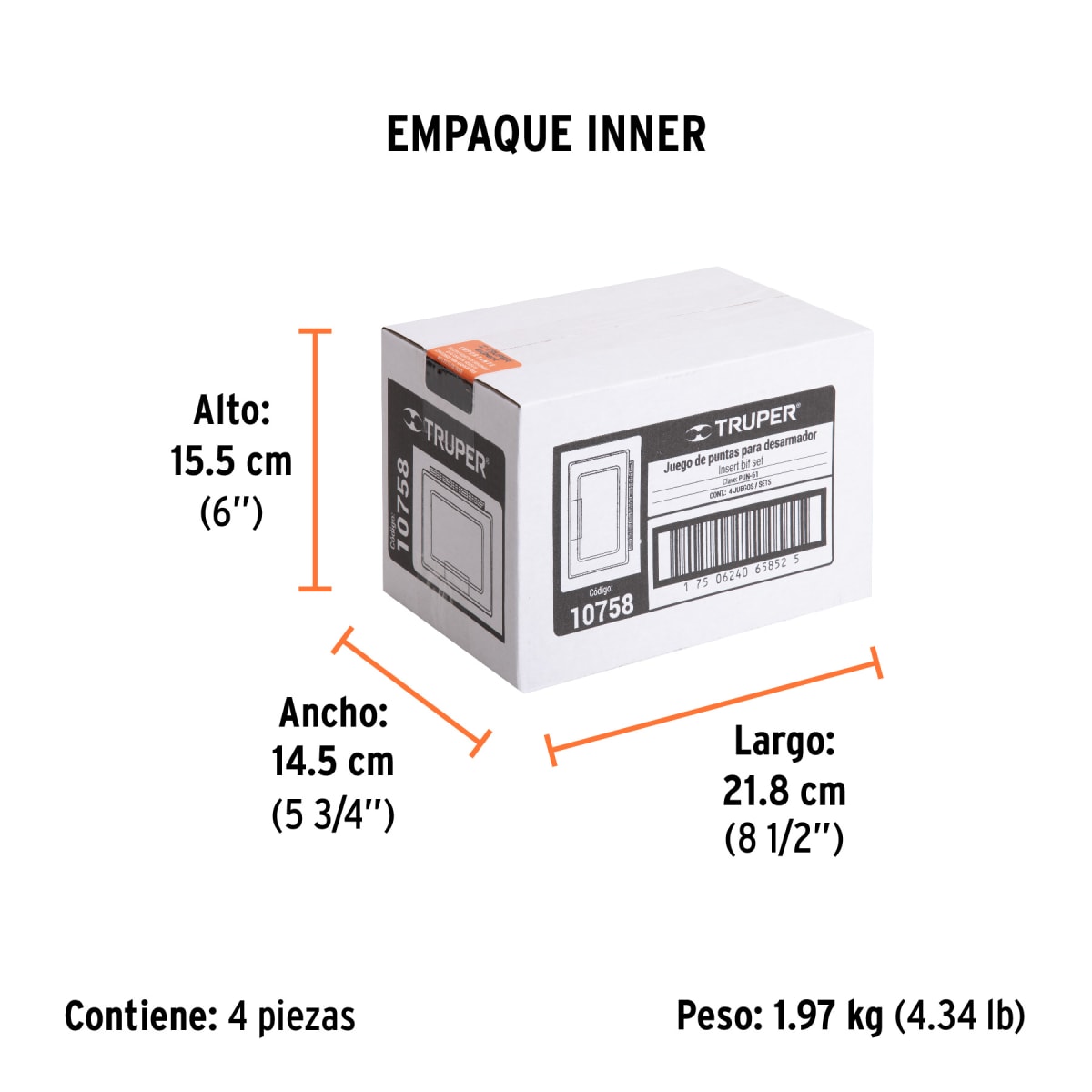 Juego De Bits y Adaptadores 61 Piezas Truper 107585