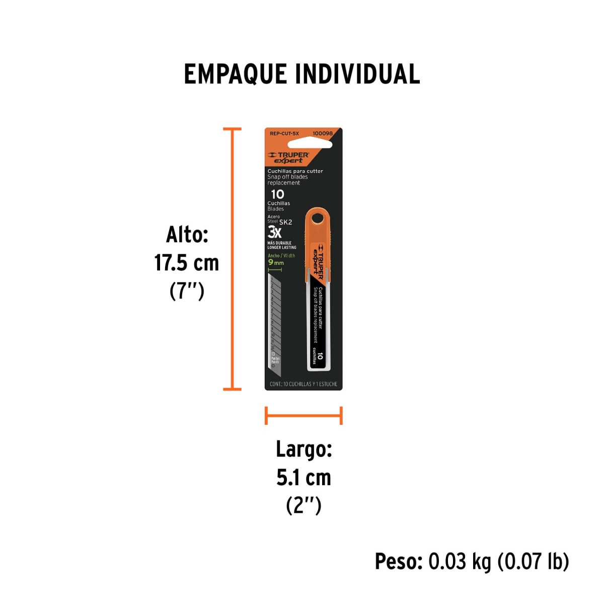 Repuesto Para Cutter De 9 Mm 10 Piezas 100098 Truper7
