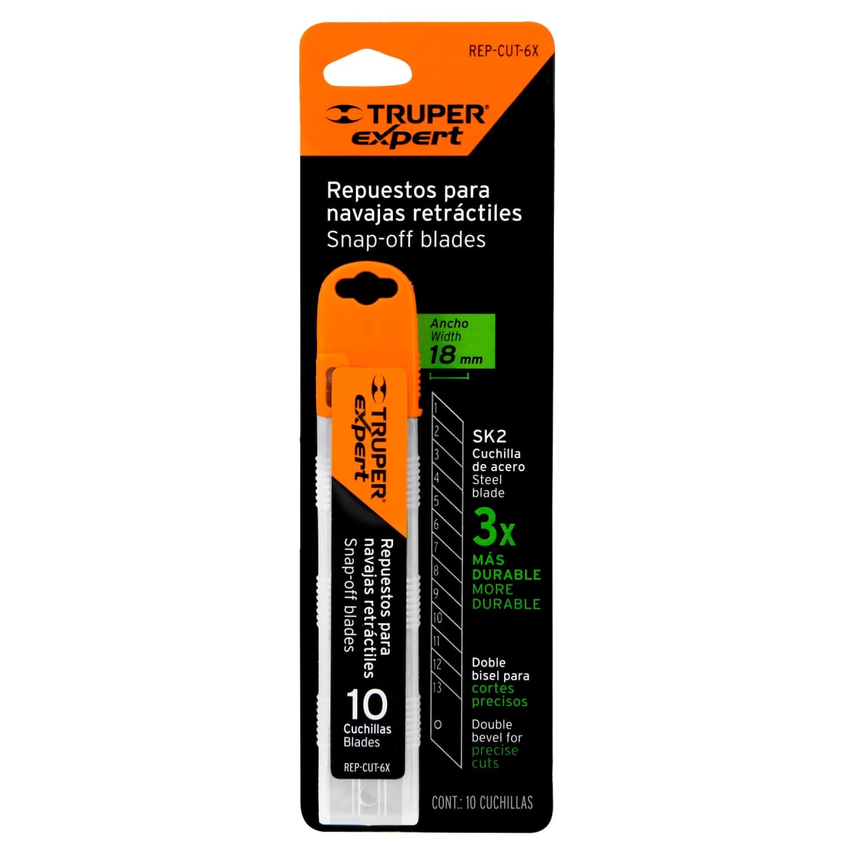 Repuesto Para cuchilla De 18 mm 10 Piezas Truper 1000994