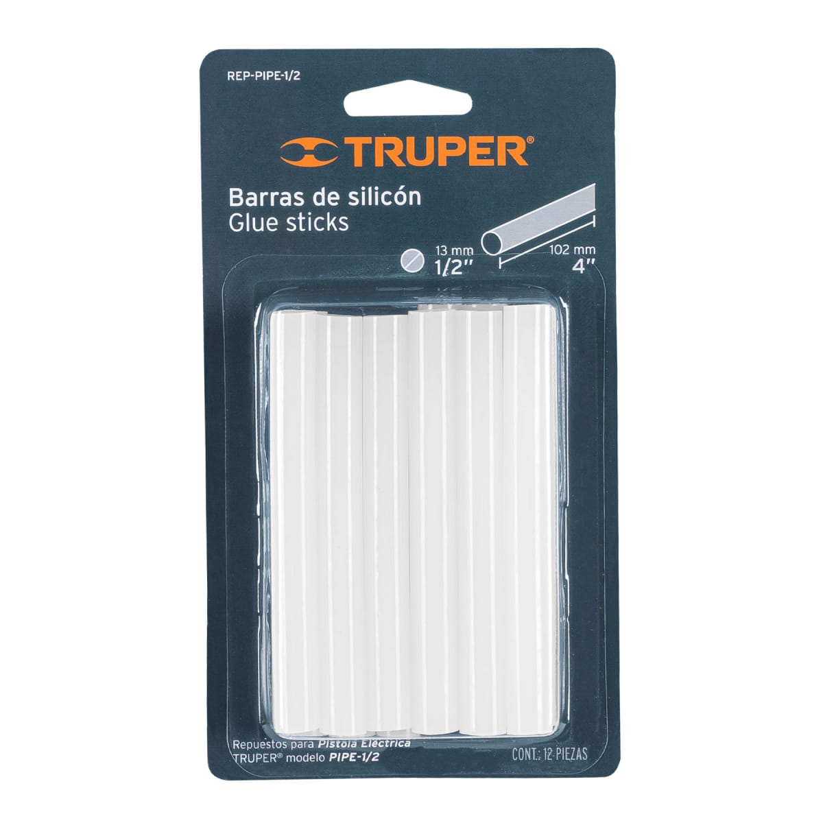 Barra de Silicona 12 Unidades Truper 175382