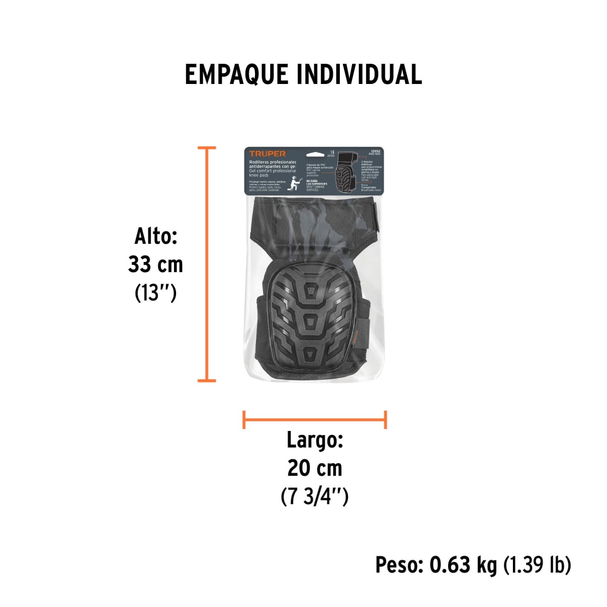 Rodilleras Con Correa Antideslizante Profesionales Truper 129522
