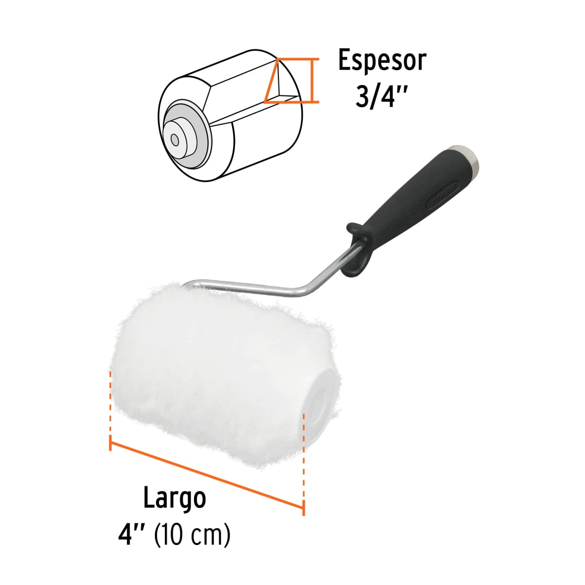 Mini Rodillo Para Pintar, Felpa 4 X 3/4