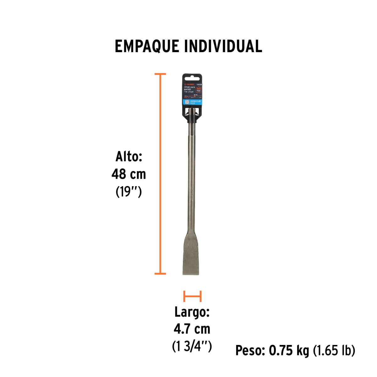 Cincel Para Azulejo SDS Max 1-1/2