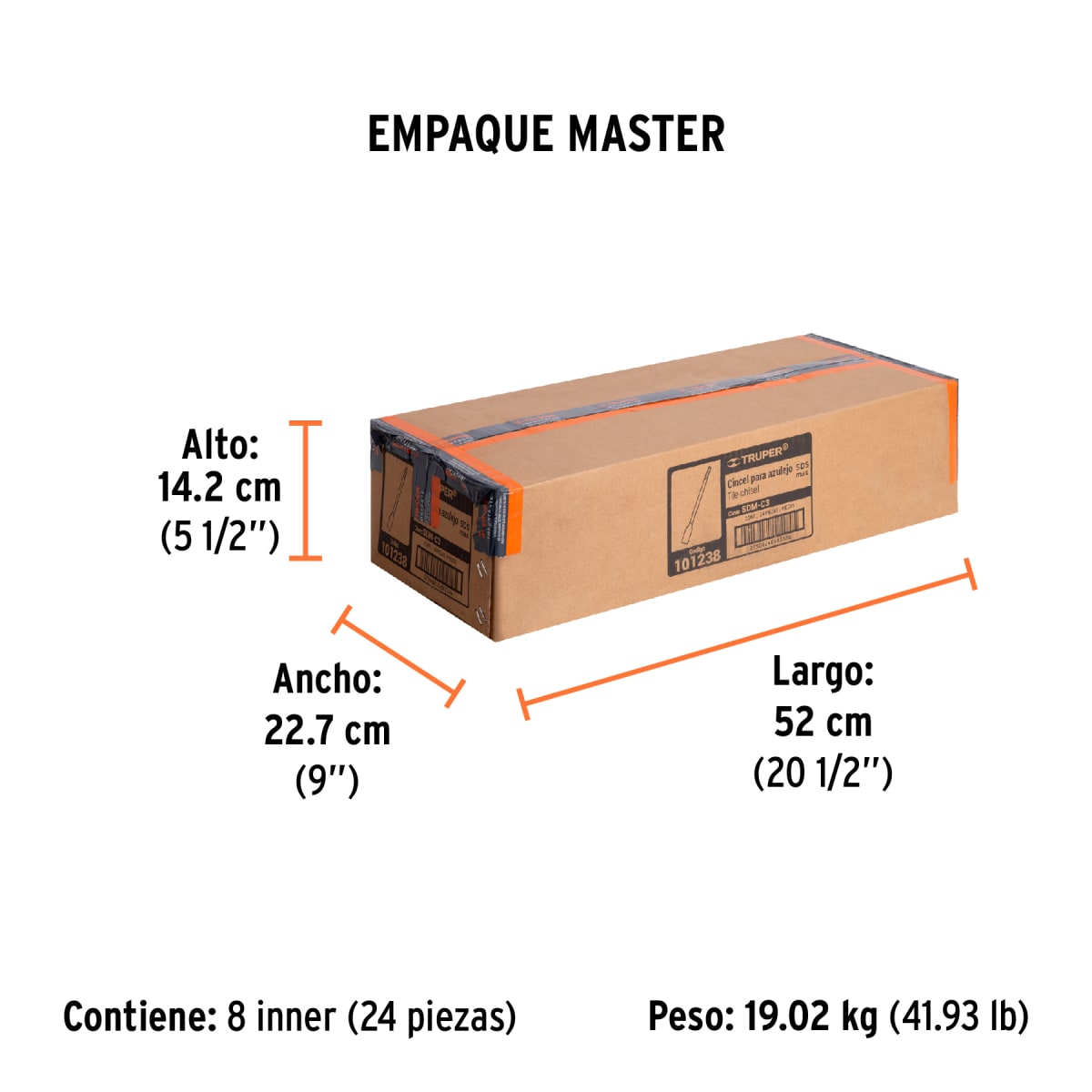 Cincel Para Azulejo SDS Max 1-1/2