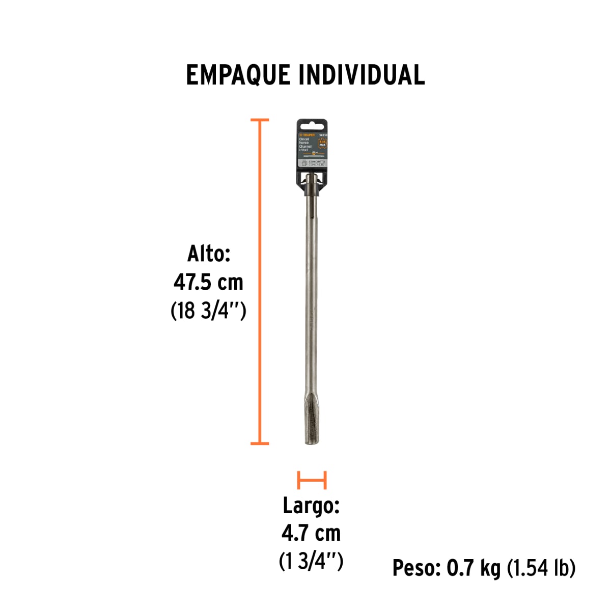 Cincel Hueco Para Acanalado SDS Max 7/8