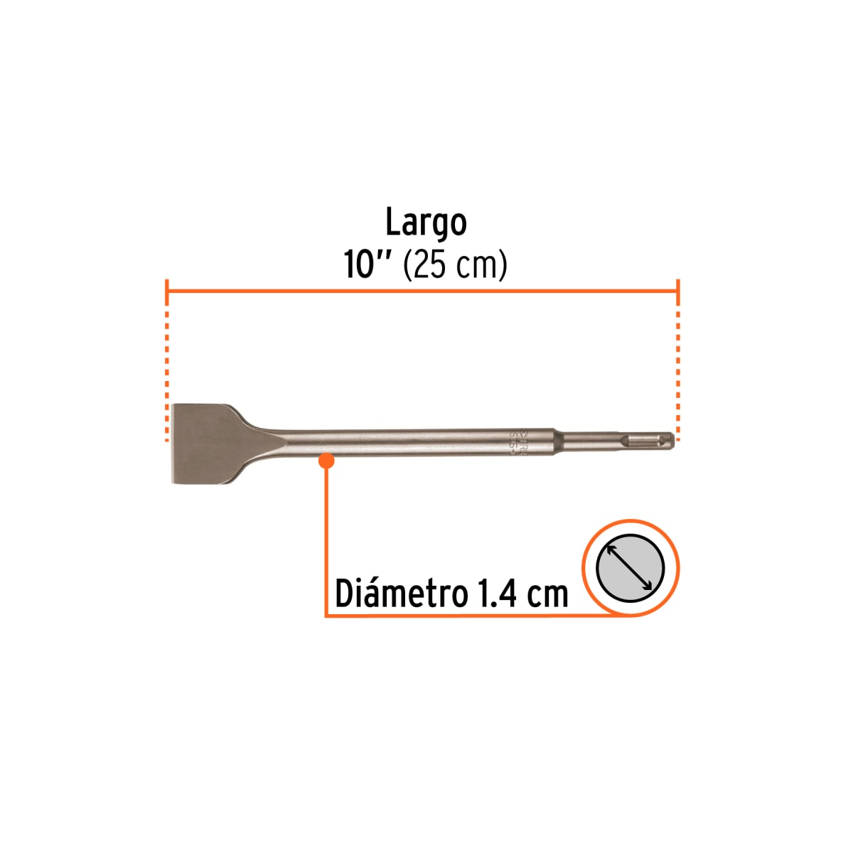 Cincel SDS, plano grueso Truper3