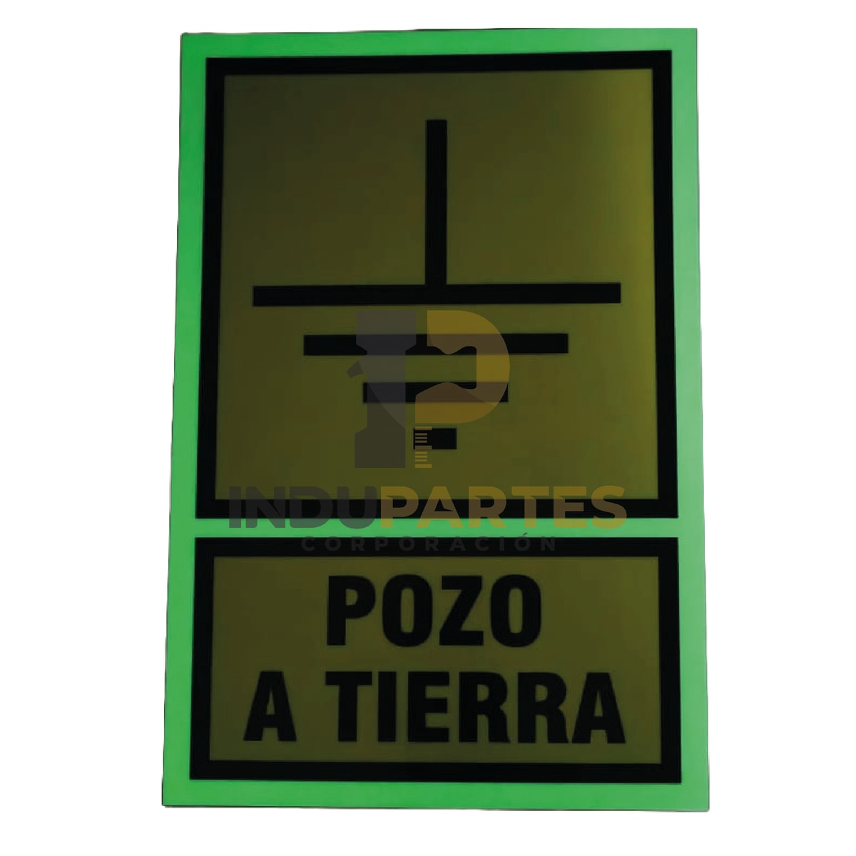 Señalética Pozo a Tierra Fotoluminiscente / Celtex De 20 X 30 Cm2