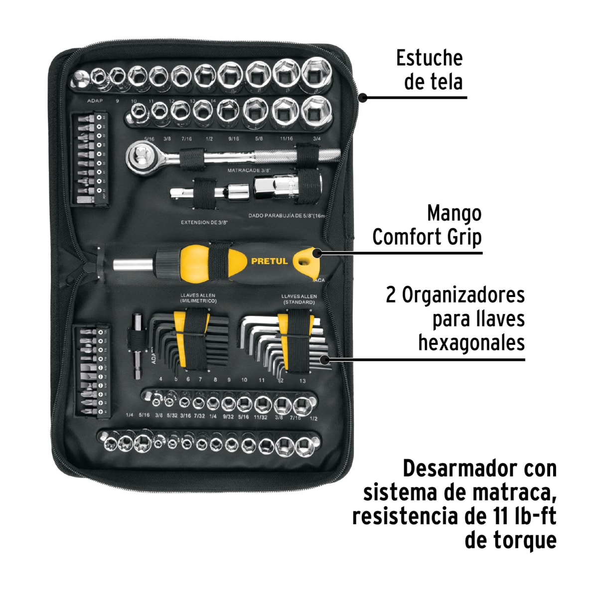 Juego De Herramientas 3/8