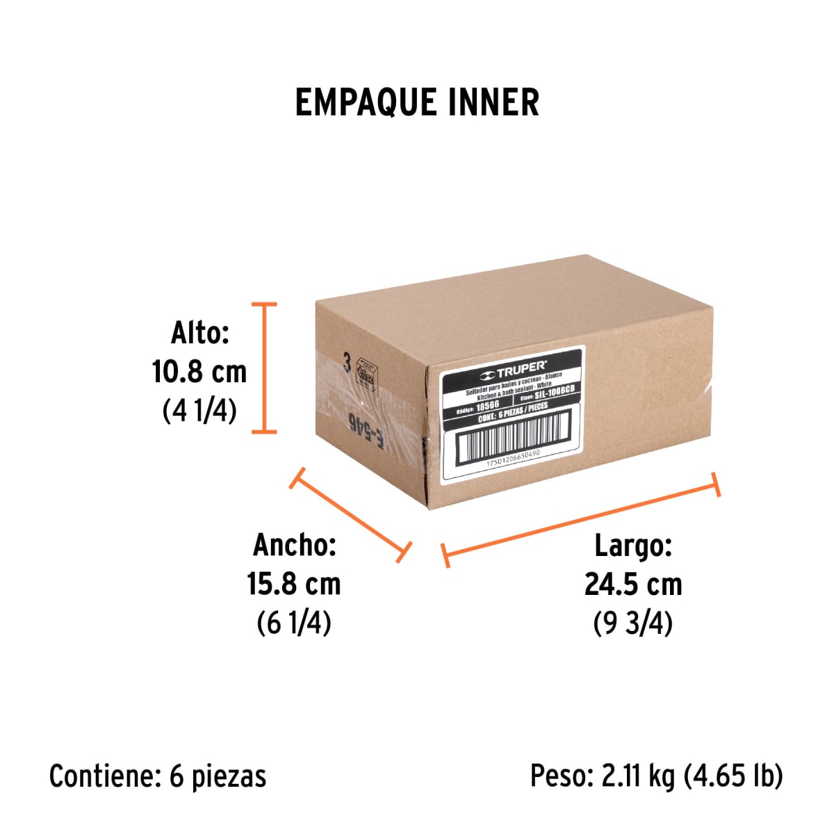 Silicona Blanca 280ml Antihongos Para Baños Truper 185663