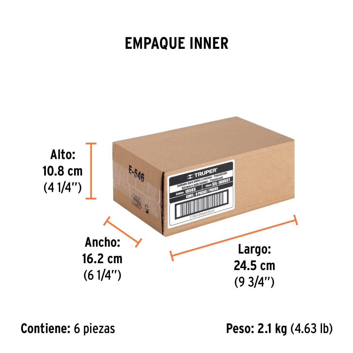 Silicona Transparente 280ml Antihongos Para Baños Truper 185653