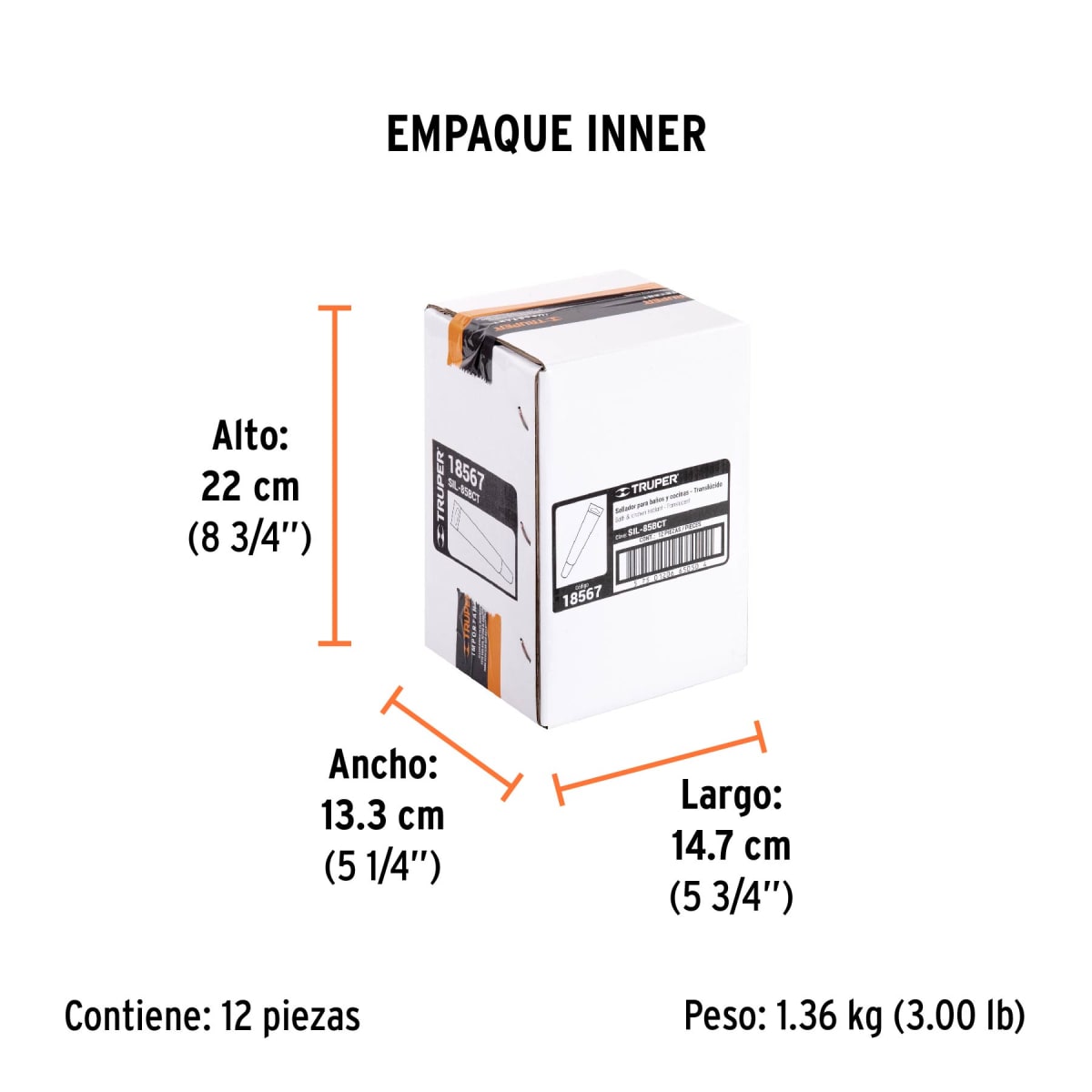 Silicona Transparente 85g Antihongos Para Baños Truper 185672