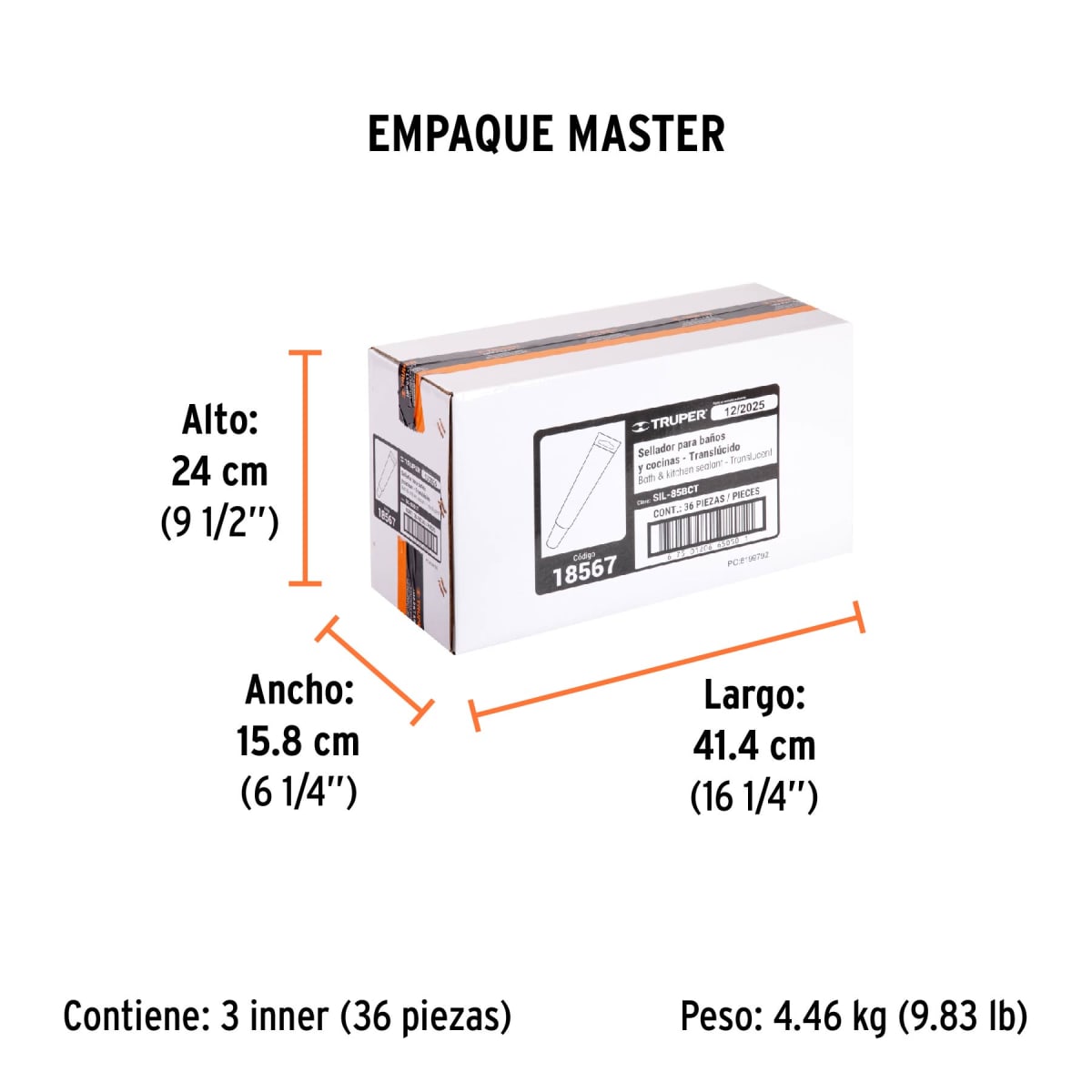 Silicona Transparente 85g Antihongos Para Baños Truper 185673