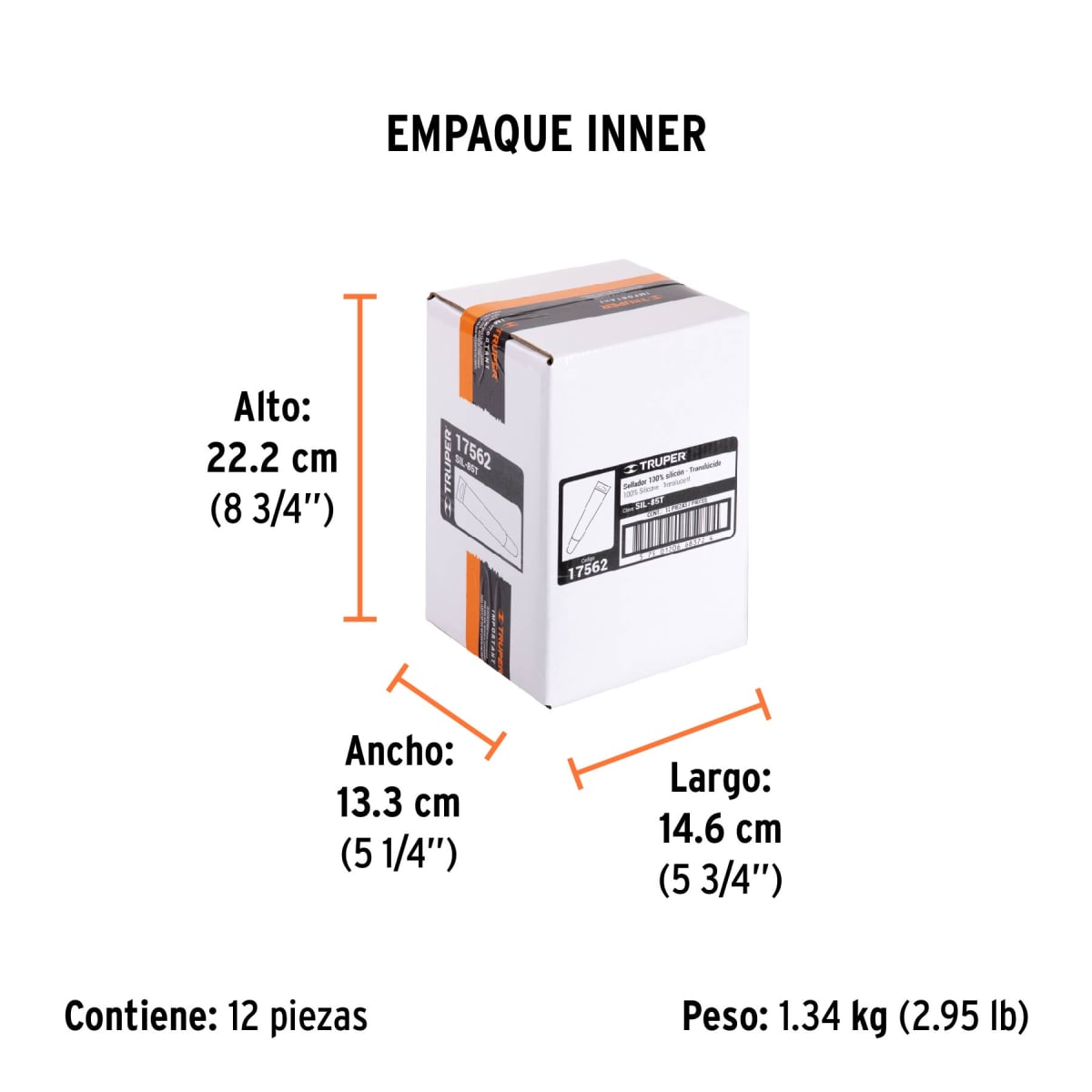 Silicona Transparente 85g al 100% Uso general Truper 175622