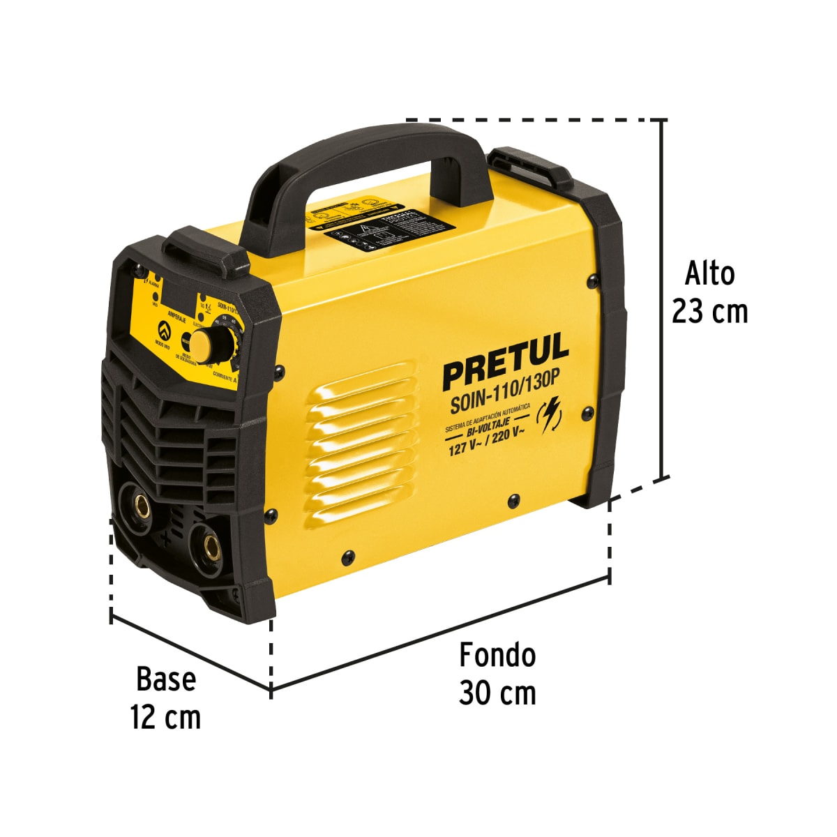 Soldadora Inversora 130A Bi-Voltaje 127/220V Pretul 299593