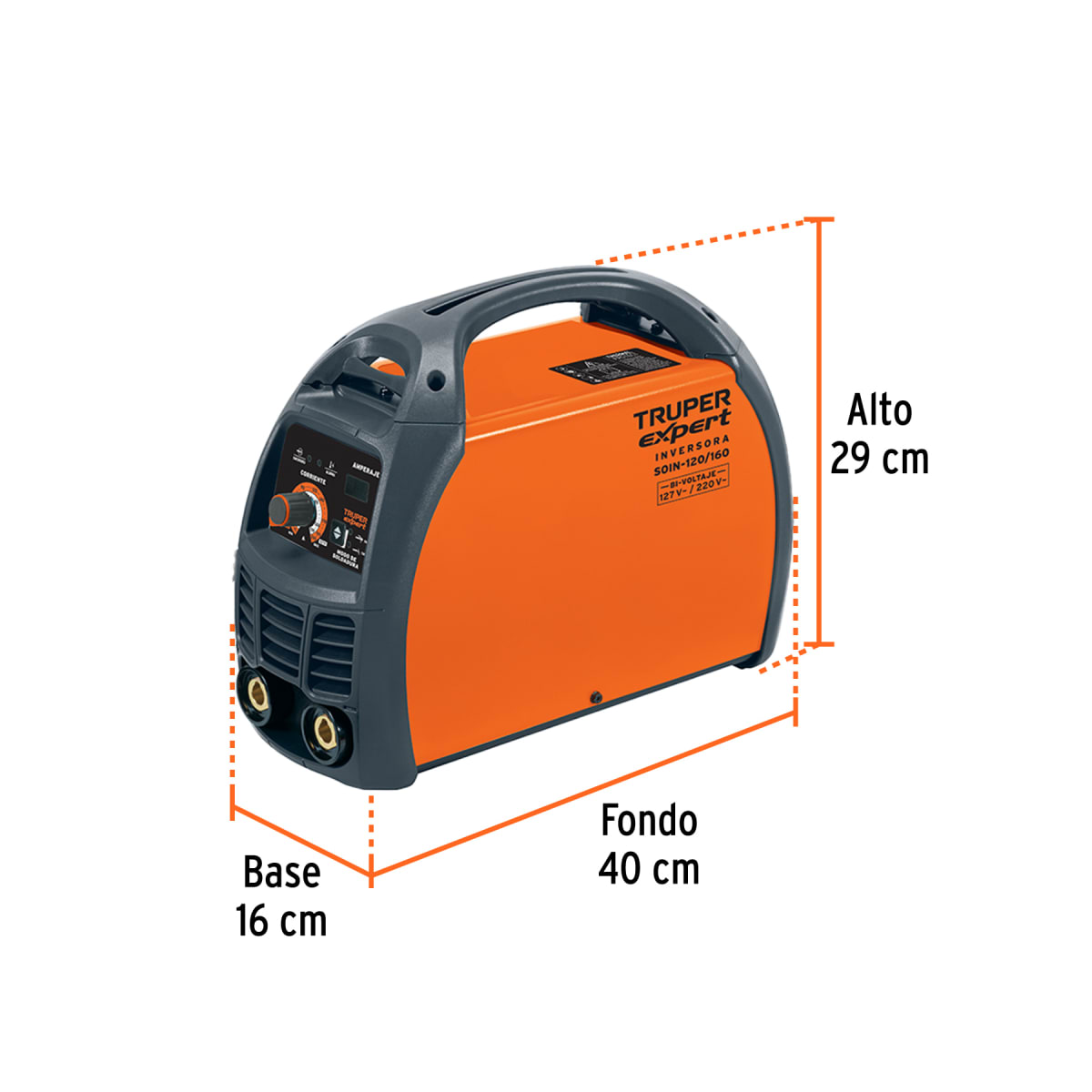 Soldadora Inversora 160A Bi-Voltaje 127/220V Truper 136953
