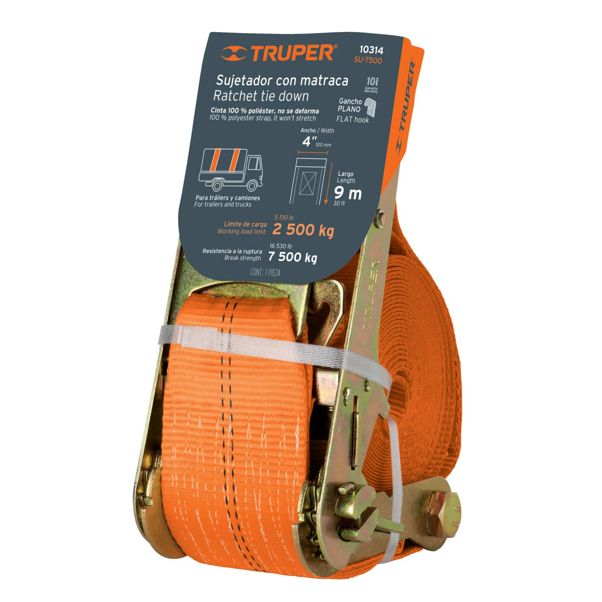 Sujetadores Con Ratchet, Carga pesada 7500 Kg 0