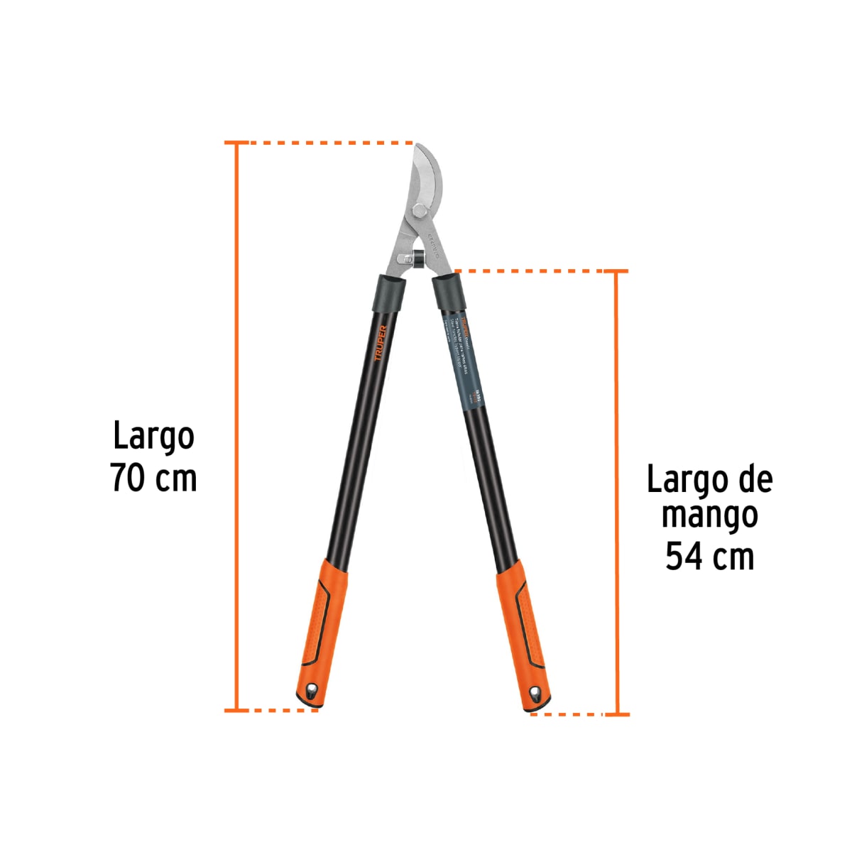 Tijera Para Ramas 70 Cm Tipo Americano Mangos Tubulares Truper 183813