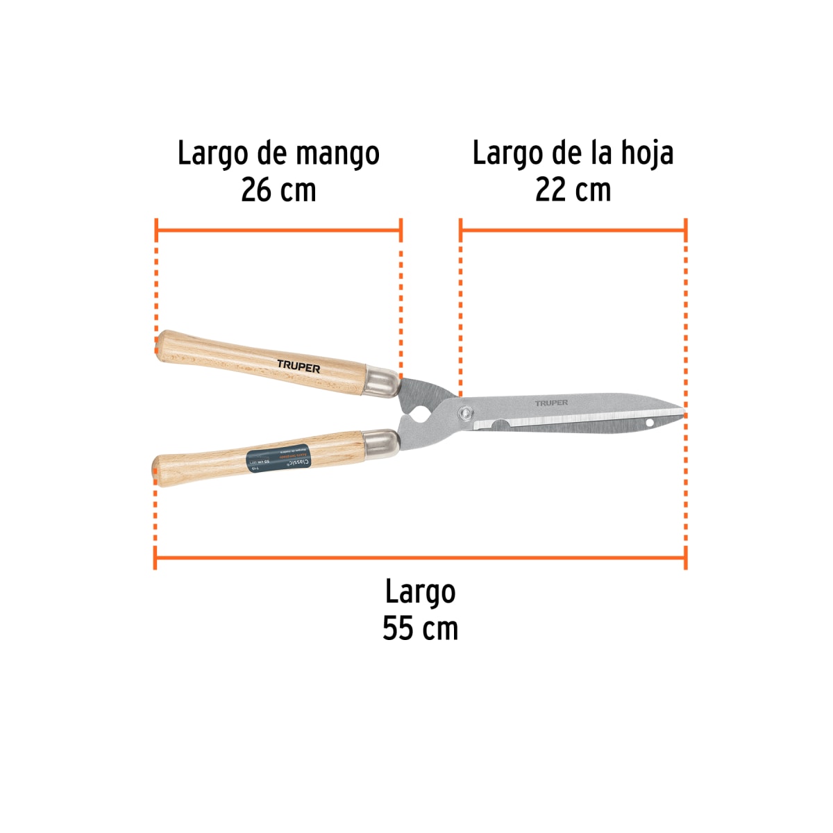 Tijera Para Poda 55 cm Classic Mangos De Madera Truper 183773