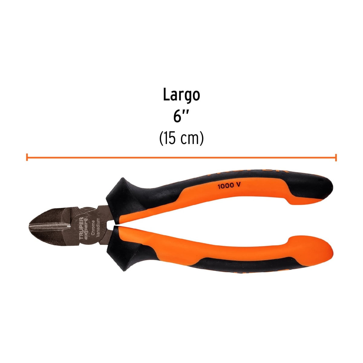 Alicate Corte Diagonal 1000V Mango Confort Grip Truper 173314