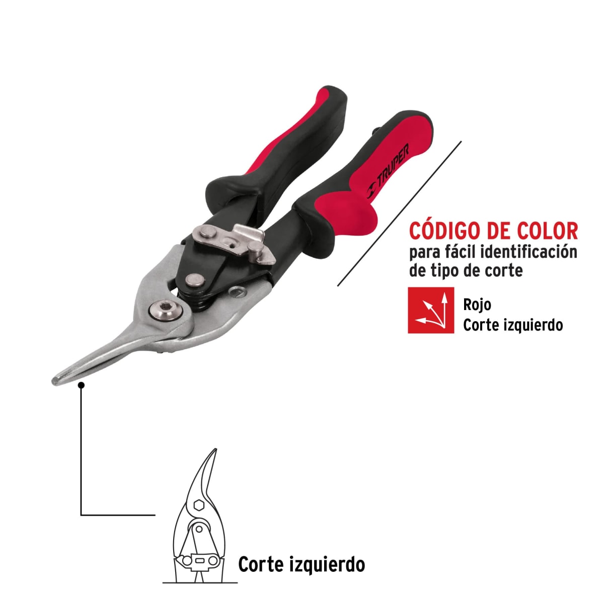 Tijera de Aviación Corte Izquierdo 1.2mm x 10