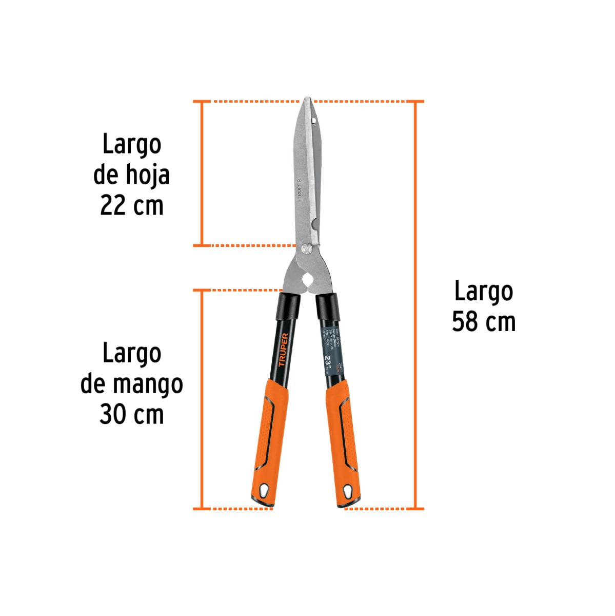 Tijera Para Poda 58 cm Classic Con Mangos Tubulares Truper 183983