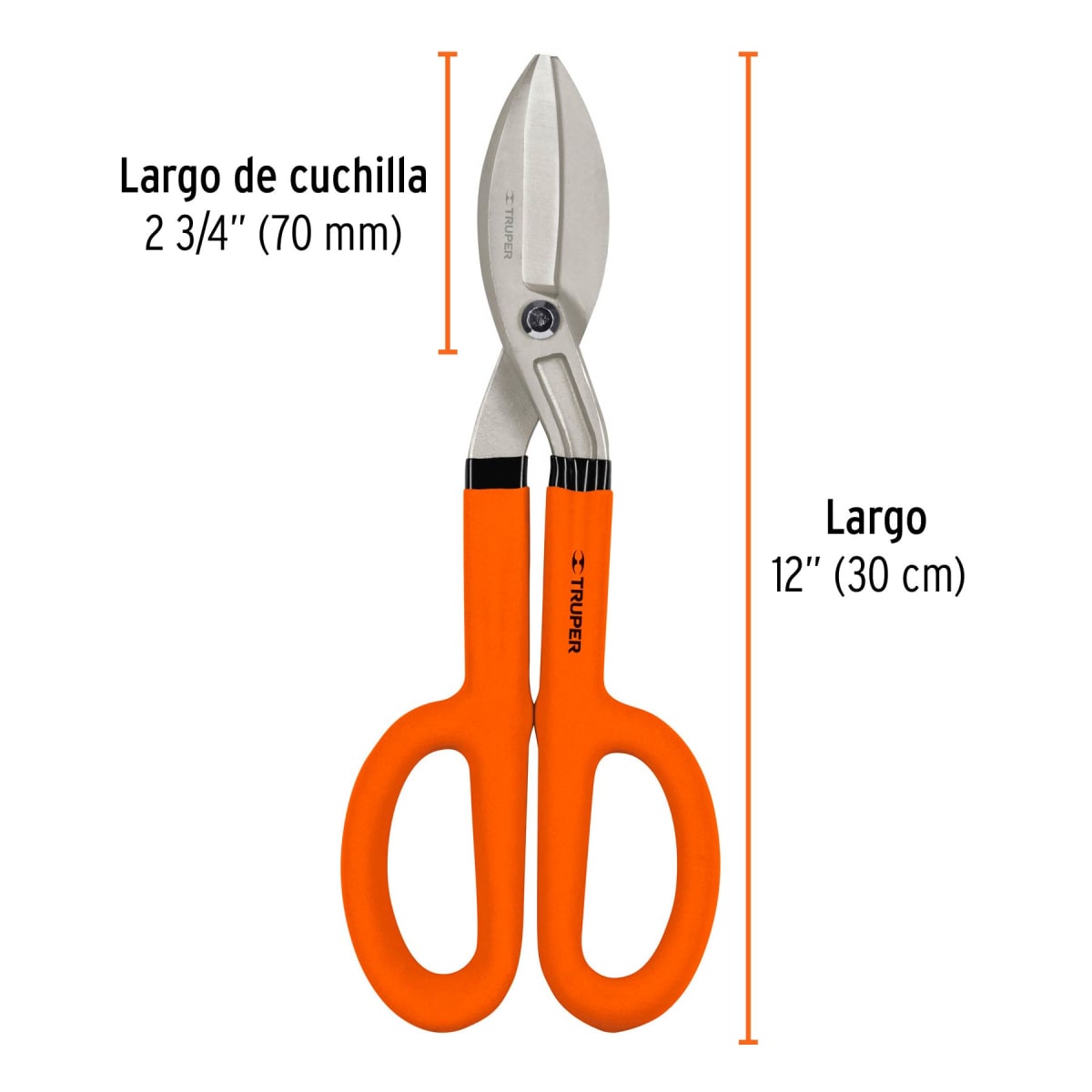 Tijera para hojalatero, mango vinil acojinado Truper 185023