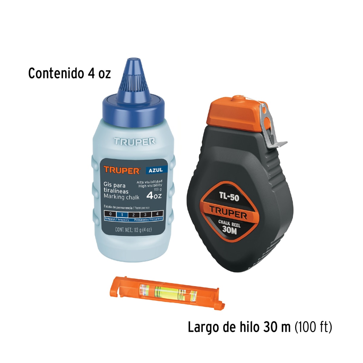 Tiralíneas Plástico 30M/100 Pies C/Gis Truper 185743