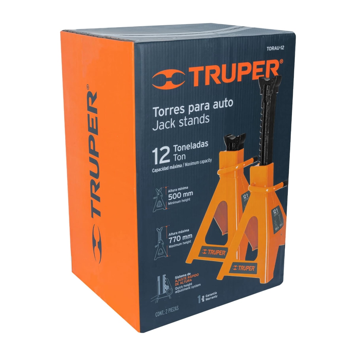 Caballete Para Auto 12 Toneladas 2 Piezas Truper 148475