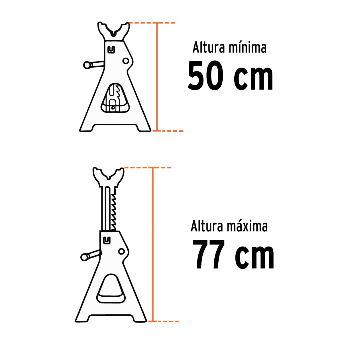 Caballete Para Auto 12 Toneladas 2 Piezas Truper 148473