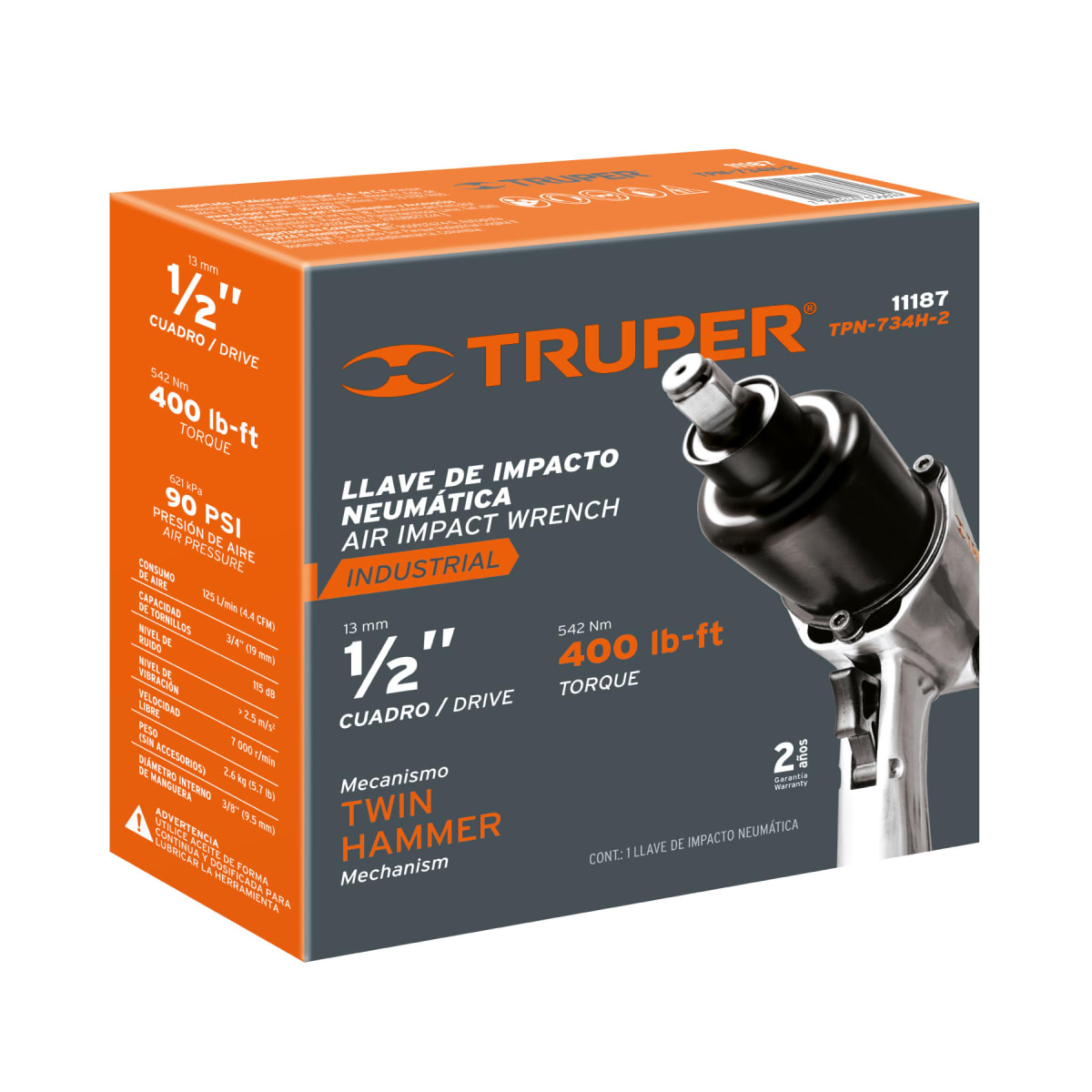 Llave De Impacto Neumática 1/2