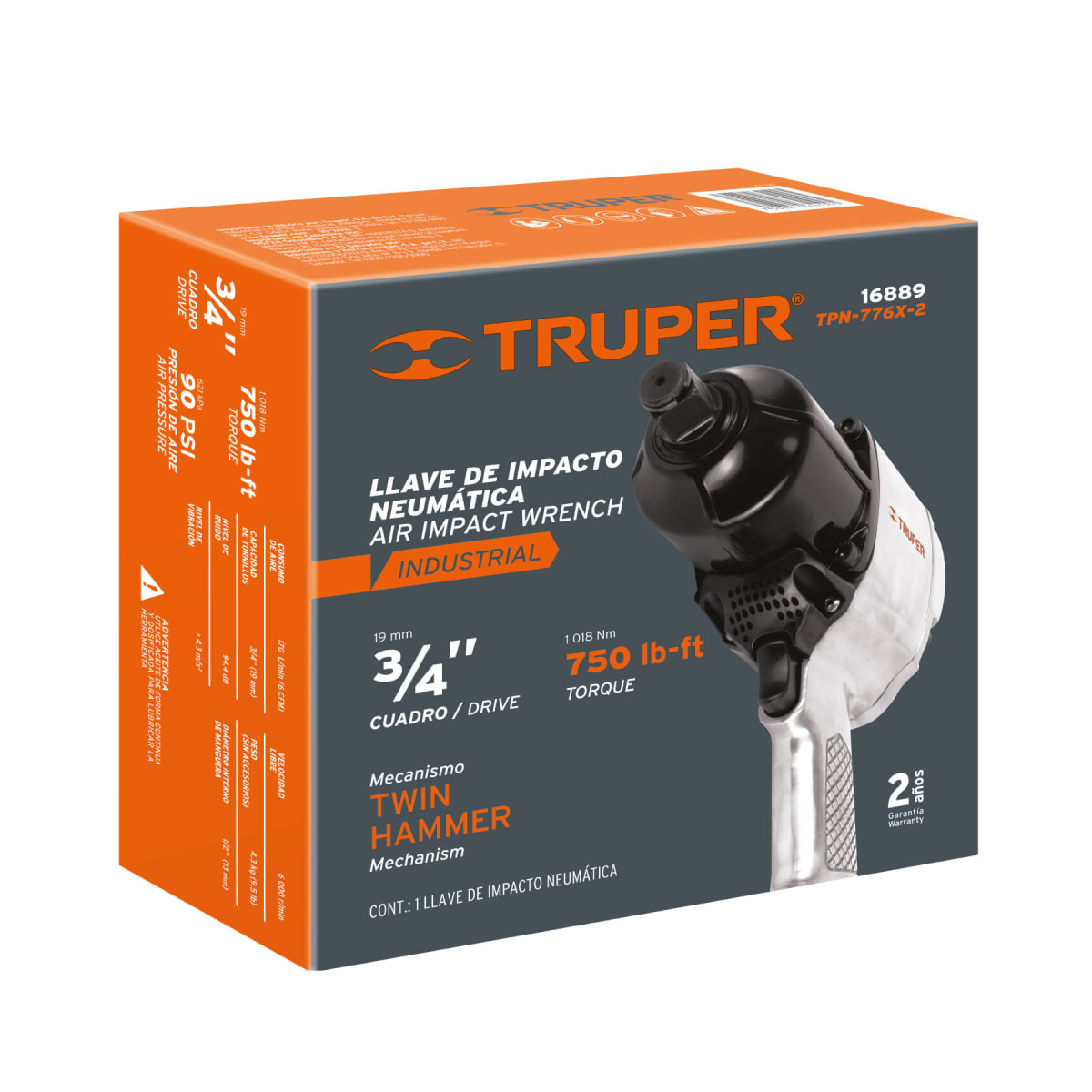 Llave De Impacto Neumática 3/4