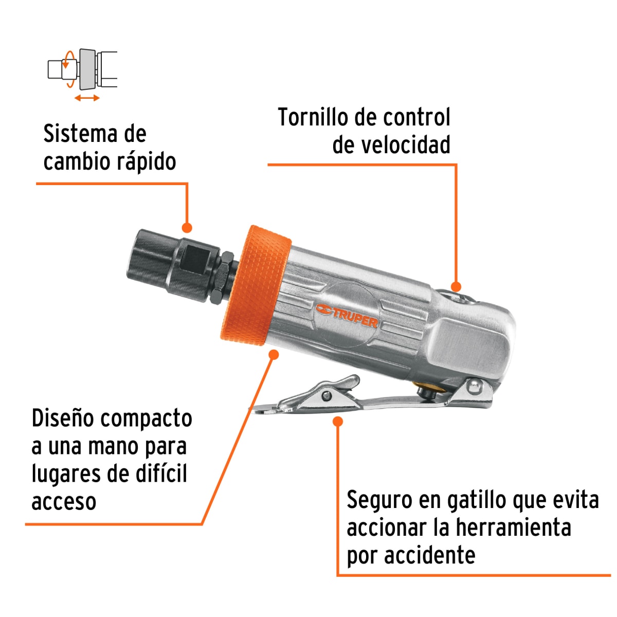 Mini Rectificadora Neumática 1/4