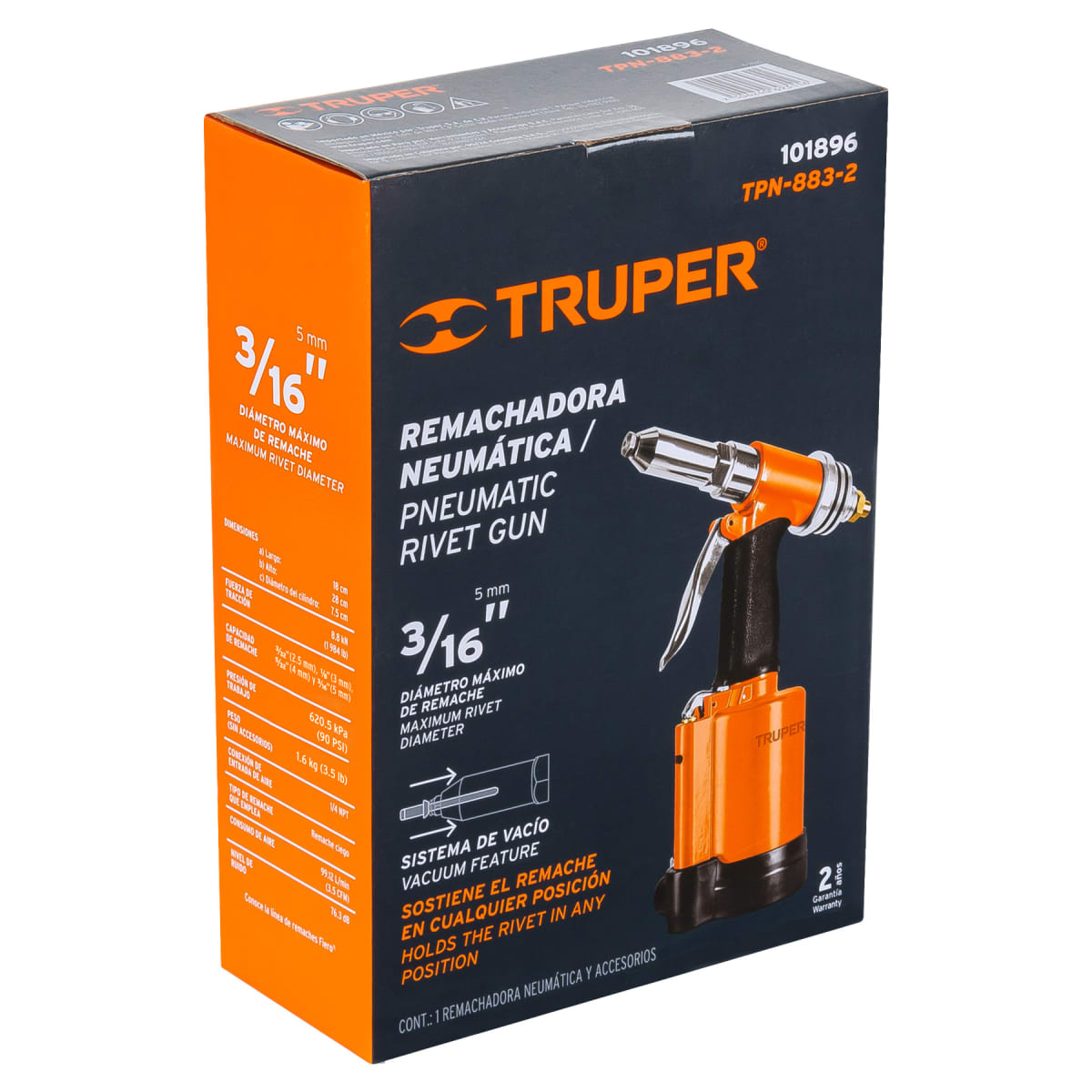 Remachadora Neumática 3/16