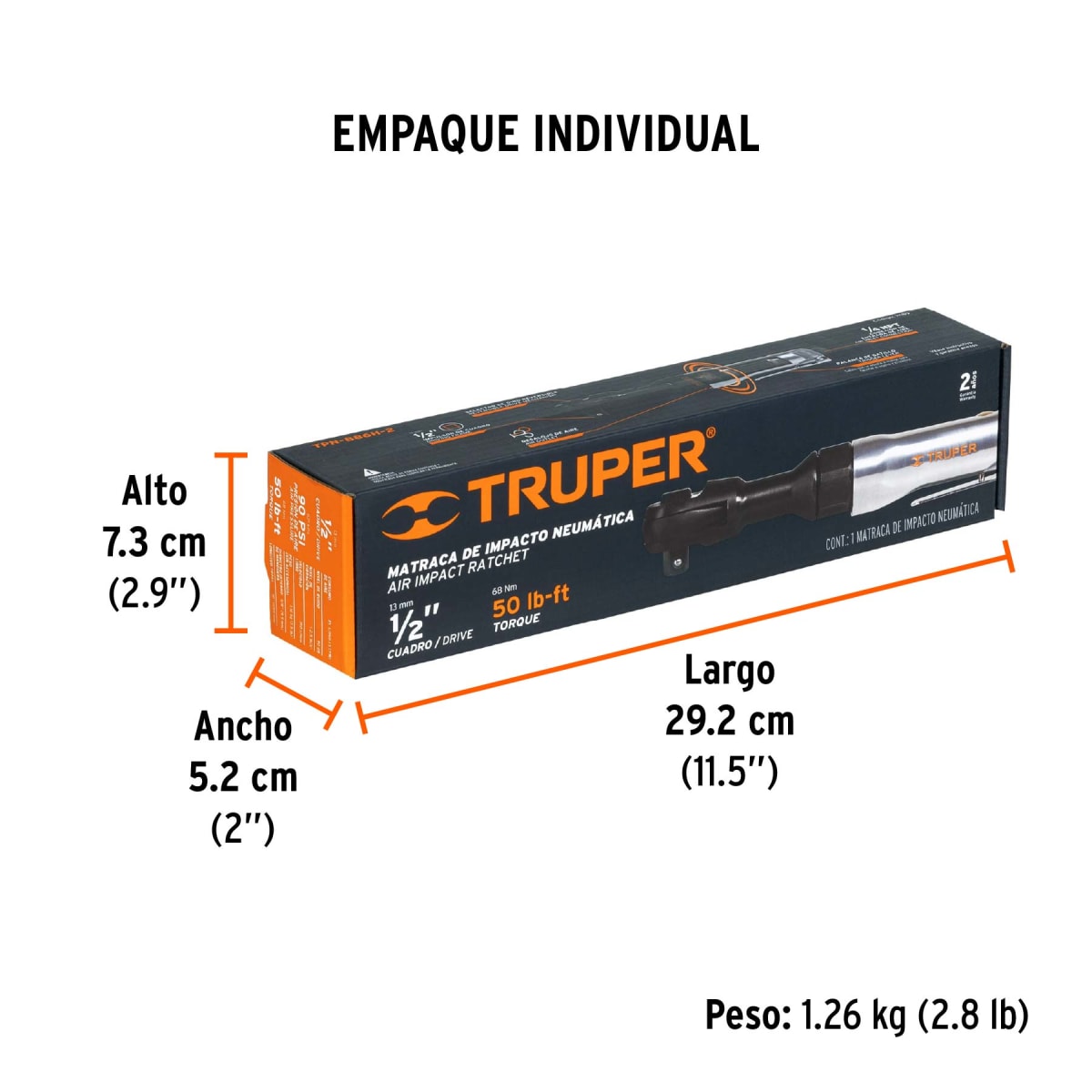 Rachet De Impacto Neumático 1/2