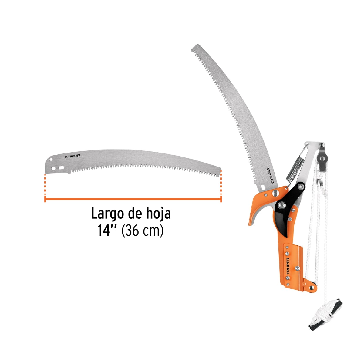 Tijera De Poda Cortador De Ramas Altas Sin Mango Truper 184013