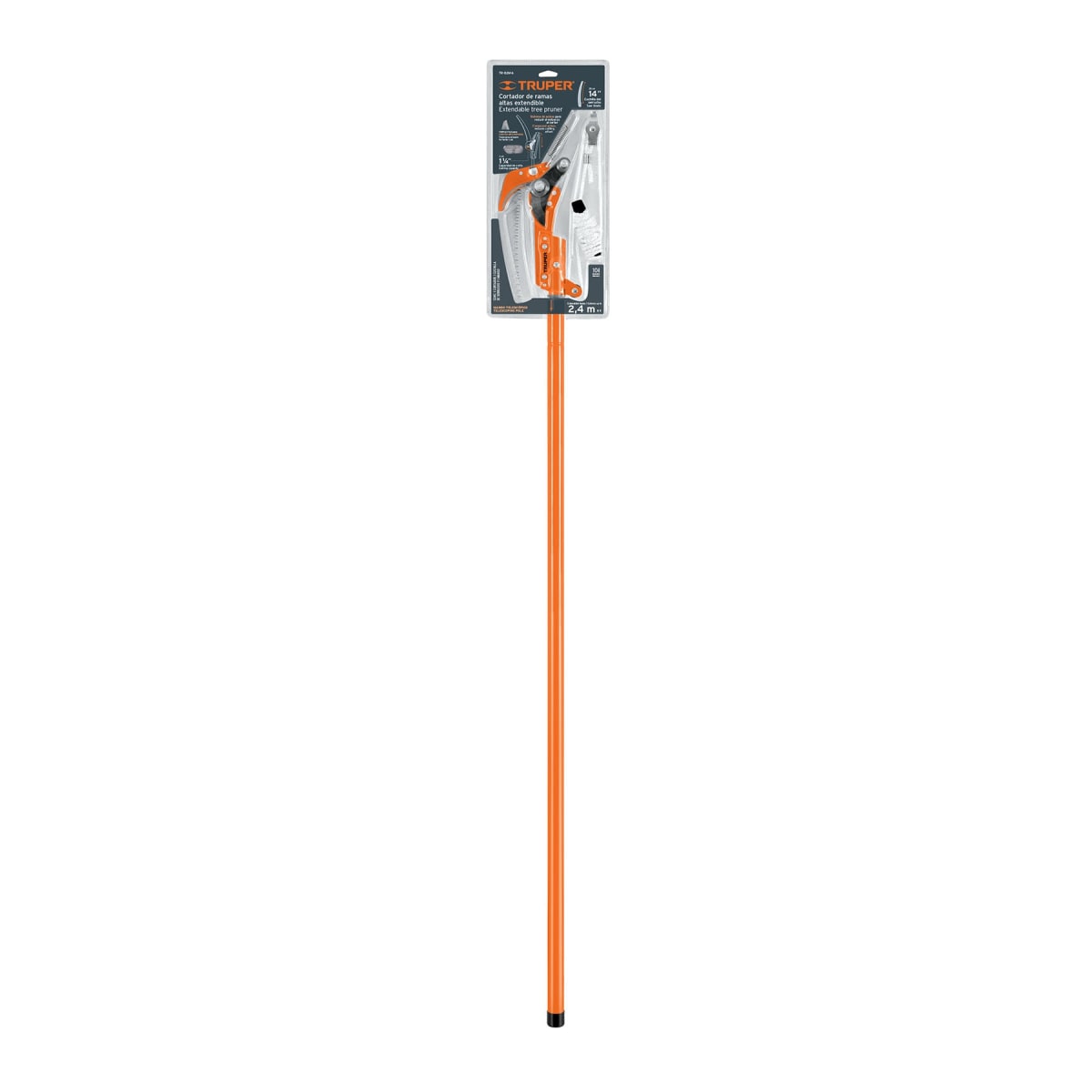 Tijera De Poda Cortador De Ramas Altas Mango Telescópico 2.40 m Truper 184094
