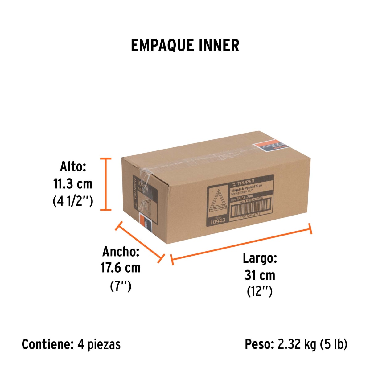 Triangulo De Seguridad 29 cm Plegable Truper 109434