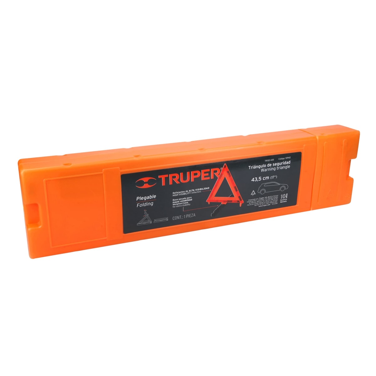 Triangulo De Seguridad 44 cm Plegable Truper 109427
