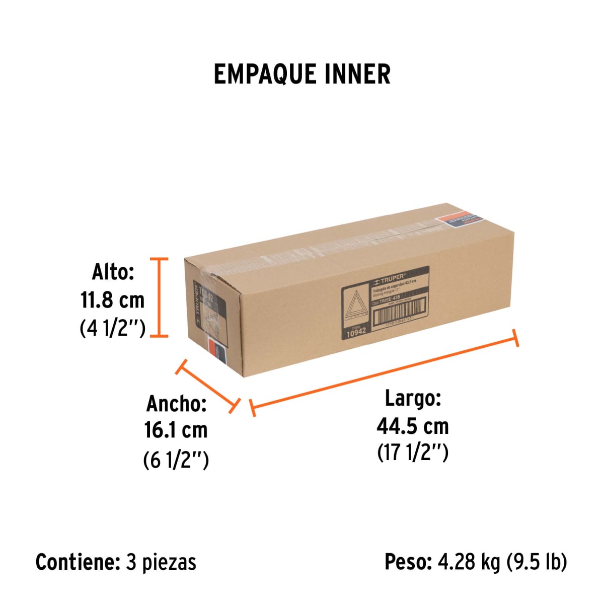 Triangulo De Seguridad 44 cm Plegable Truper 109424