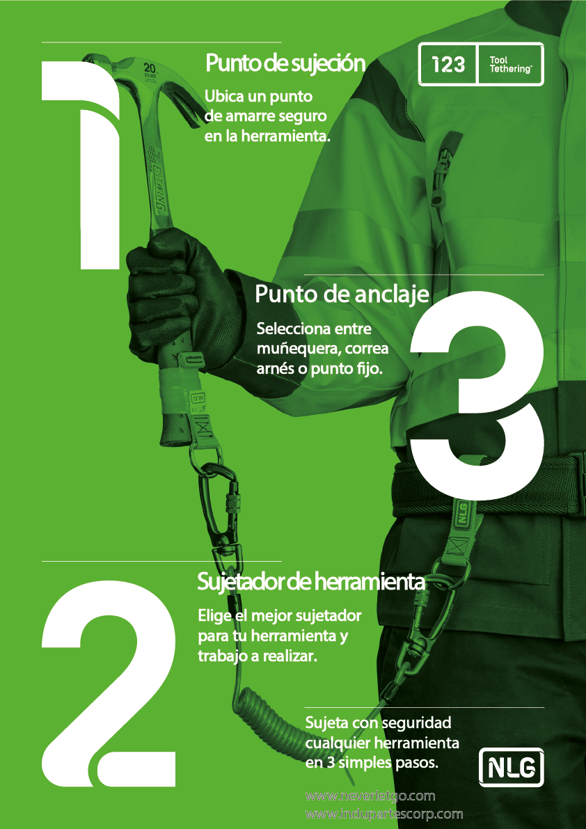 Cuerda Para Herramientas Manuales Tipo Espiral Con Mosquetón 3 kg NLG 1013704