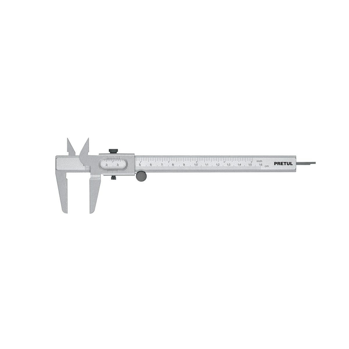 Calibrador vernier (pie de rey) escolar de acero Pretul 0