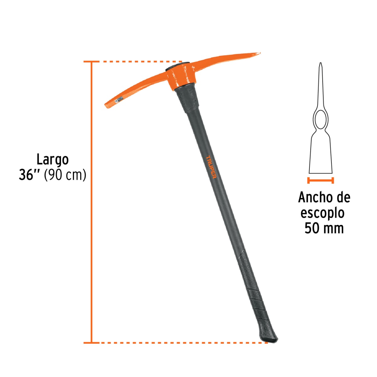 Pico Peruano 5 LBS Mango Fibra De Vidrio 36