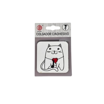Colgador adhesivo de gato
